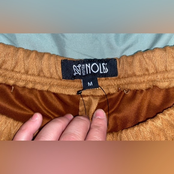 Faux Suede Fringe Shorts Brown Size Medium - Picture 4 of 6